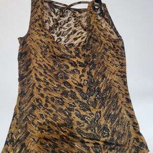 A Byer shirt sleeved tank top animal print size small